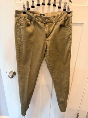 Kensie Olive Green Skinny Jeans Women’s Size 12 31 Stretch Mid Rise Pants